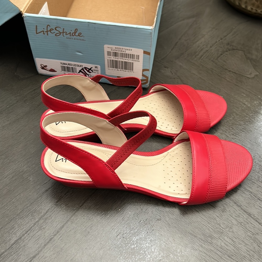 LifeStride Yuma Red Liz/Silky (Wide) - Picture 4 of 6